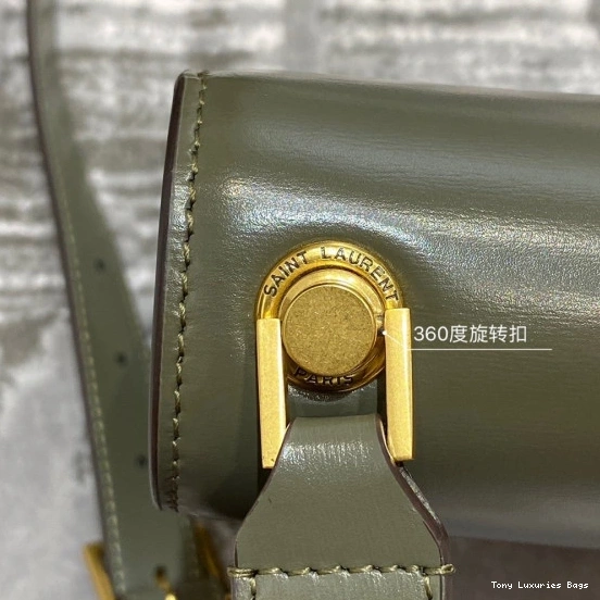 Tony Luxuries LOULOU SMOOTH IN LEATHER SATCHEL CARRE YSL 0714